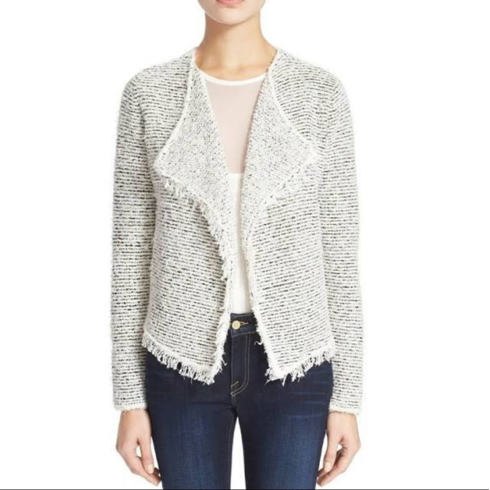 Joie long-sleeve textural mix yarn cardigan
